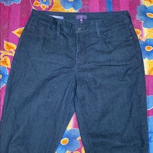 NYDJ Size 10*Long* Farrah Flare Dark Blue Denim